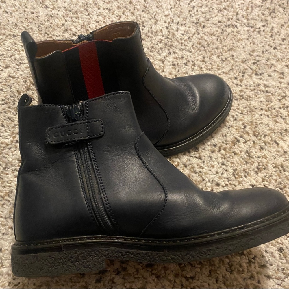Toddler Gucci Chelsea boots- blue- Size EU 29